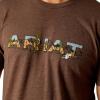 imageAriat Mens Graphic TShirtBrown HeatherLogo Sw Landscape