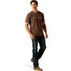 imageAriat Mens Graphic TShirtBrown HeatherLogo Sw Landscape