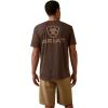 imageAriat Mens Graphic TShirtBrown HeatherShield Stitch