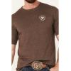 imageAriat Mens Graphic TShirtBrown HeatherTonal Flag
