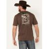 imageAriat Mens Graphic TShirtBrown HeatherTonal Flag