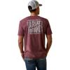 imageAriat Mens Graphic TShirtBurgundy HeatherCurve Ball
