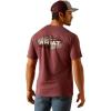 imageAriat Mens Graphic TShirtBurgundy HeatherQuadrant