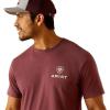 imageAriat Mens Graphic TShirtBurgundy HeatherQuadrant