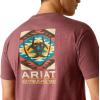 imageAriat Mens Graphic TShirtBurgundy HeatherSerape Fill