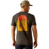 imageAriat Mens Graphic TShirtCharcoal HeatherDesert Modern