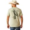 imageAriat Mens Graphic TShirtDesert Sage HeatherEagle Flag