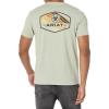 imageAriat Mens Graphic TShirtDesert Sage HeatherRetro Hex Stripe