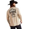 imageAriat Mens Graphic TShirtKhaki HeatherThunderbird