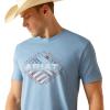 imageAriat Mens Graphic TShirtLight Blue HeatherUsa Range