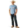 imageAriat Mens Graphic TShirtLight Blue HeatherUsa Range