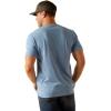 imageAriat Mens Graphic TShirtLight Blue HeatherVintage Hex Stripe