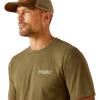 imageAriat Mens Graphic TShirtMilitary HeatherOutline Wing