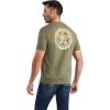 imageAriat Mens Graphic TShirtMilitary HeatherStar