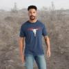imageAriat Mens Graphic TShirtNavy HeatherStreak Skull