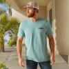 imageAriat Mens Graphic TShirtOil Blue HeatherWork Diamond
