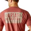 imageAriat Mens Graphic TShirtRed Clay HeatherSw Elements