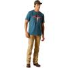 imageAriat Mens Graphic TShirtSteel Blue HeatherAbilene Skull