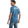imageAriat Mens Graphic TShirtSteel Blue HeatherLinear Octane