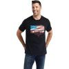 imageAriat Mens Graphic TShirtBlackFlagscape