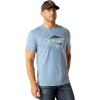 Light Blue Heather/Vintage Hex Stripe