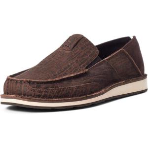 imageARIAT Mens Cruiser Slip On Casual Shoes  BrownBark BisonChocolate Suede