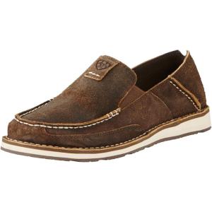 imageARIAT Mens Cruiser Slip On Casual Shoes  BrownRough Oak