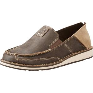 imageARIAT Mens Cruiser Slip On Casual Shoes  BrownVintage Bomber