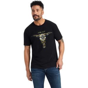 imageAriat Mens Graphic TShirtBlackBlanket Skull