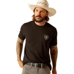 imageAriat Mens Graphic TShirtBlackCactus Flag