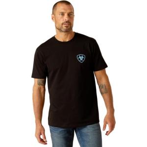 imageAriat Mens Graphic TShirtBlackChrome Wire