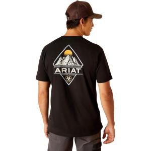 imageAriat Mens Graphic TShirtBlackDmnd Mountain