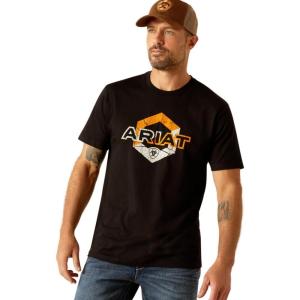 imageAriat Mens Graphic TShirtBlackHexstatic