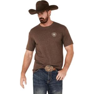 imageAriat Mens Graphic TShirtBrown HeatherTonal Flag