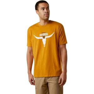 imageAriat Mens Graphic TShirtBuckhorn HeatherRodeo Skull