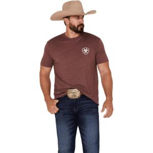 imageAriat Mens Graphic TShirtBurgundy HeatherMinimalist