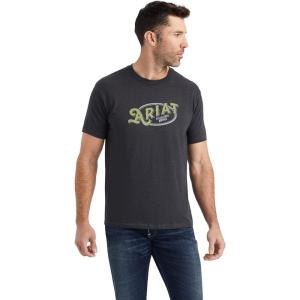 imageAriat Mens Graphic TShirtCharcoal HeatherRope Oval