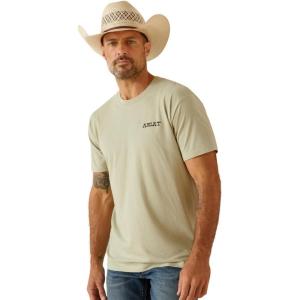 imageAriat Mens Graphic TShirtDesert Sage HeatherEagle Flag