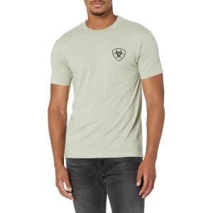 imageAriat Mens Graphic TShirtDesert Sage HeatherRetro Hex Stripe