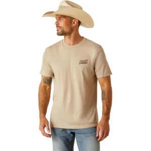 imageAriat Mens Graphic TShirtKhaki HeatherBandana Script