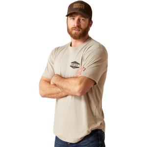 imageAriat Mens Graphic TShirtKhaki HeatherHex