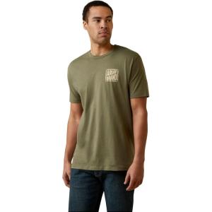 imageAriat Mens Graphic TShirtMilitary HeatherCurve Ball