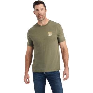 imageAriat Mens Graphic TShirtMilitary HeatherStar