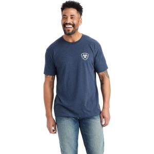 imageAriat Mens Graphic TShirtNavy HeatherLucky Horseshoe