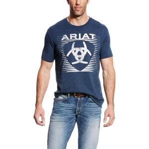 imageAriat Mens Graphic TShirtNavy HeatherShade Tee