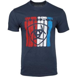 imageAriat Mens Graphic TShirtNavy HeatherStanding Tall