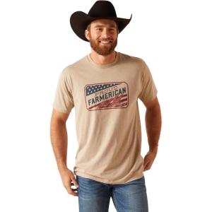 imageAriat Mens Graphic TShirtOatmeal HeatherFarmerican