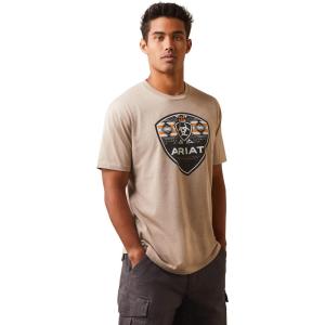 imageAriat Mens Graphic TShirtOatmeal HeatherGeo Fill