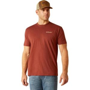 imageAriat Mens Graphic TShirtRusty HeatherSw Cacti