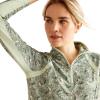 imageARIAT Womens Sunstopper 20 14 Zip BaselayerGreen Baroque